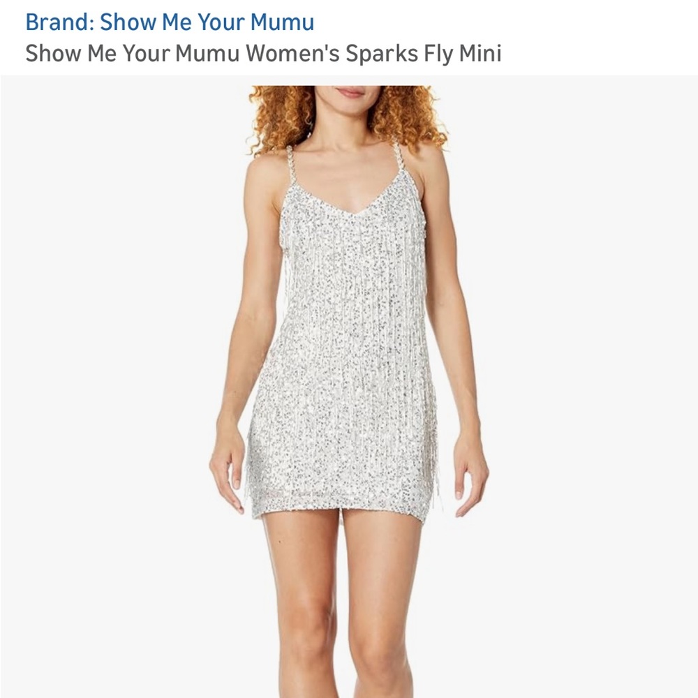 Show Me Your MuMu Silver Sequin Mini Dress